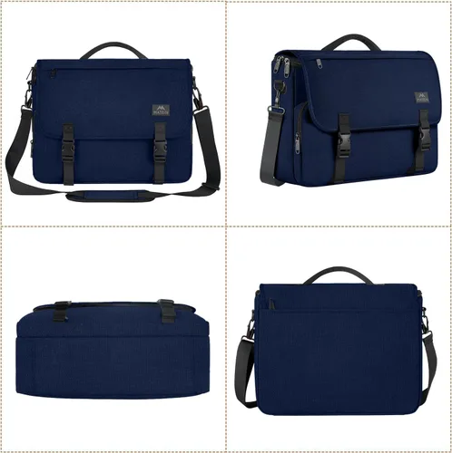 Vista 15 de MATEIN Bolsa tipo mensajero para hombres, mochila escolar para adolescentes, ligera de 17.3 pulgadas, maletín para laptop grande, bolsa cruzada