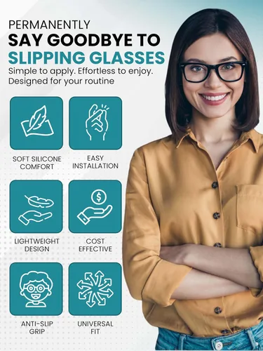 Vista 2 de SPORTS WORLD VISION Almohadillas de nariz para gafas, almohadillas de nariz de silicona suave en forma de A de alta calidad para gafas Cojines