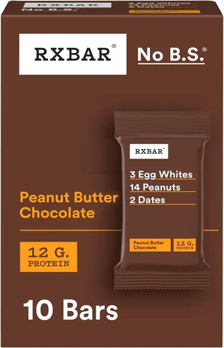 Vista 10 de RXBAR - Barras de proteína, con 12g de proteína, snacks libres de gluten, sabor a chocolate con mantequilla de maní (6 cajas, 30 barras)