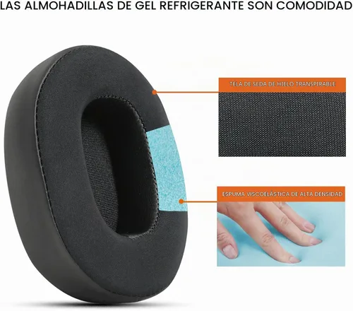 Vista 4 de Gvoears Almohadillas de repuesto para Skullcandy Crusher inalámbricas, Crusher ANC/EVO, Hesh ANC/EVO, Hesh 3 inalámbricos, también apto
