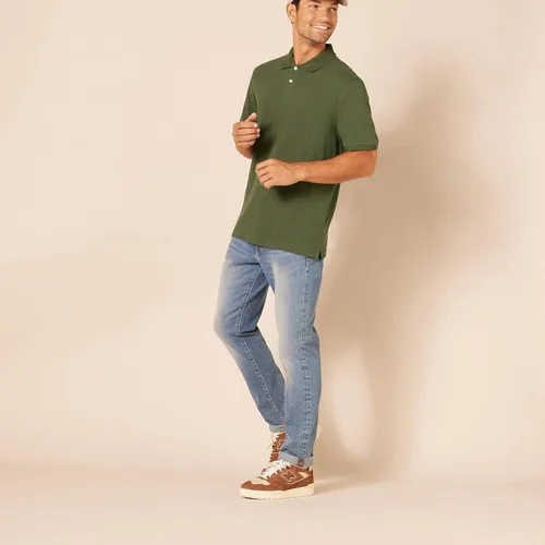 Vista 5 de Tienda Essentials Camiseta polo para hombre de manga corta y ajuste ajustado de algodón piqué