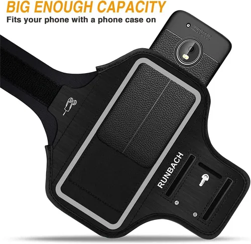 Vista 5 de Brazalete para correr para Motorola G Fast/G Pro/G Stylus/G8/G8 Power/G8 Play/G8 Plus/G7/G7 Power/G7 Play/G7 Plus/E/E6/E6 Plus/Z4, bolsa