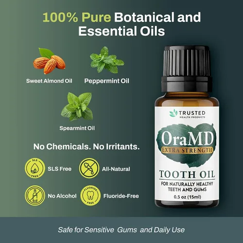 Vista 6 de OraMD Aceite dental extra fuerte 4 en 1 – Tratamiento clínicamente probado para enfermedades de las encías, tratamiento de gingivitis, tratamiento
