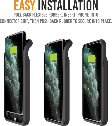 Vista 7 de Alpatronix Funda de batería para iPhone 12 Pro y iPhone 12 (6.1 pulgadas), funda protectora resistente y delgada de carga extendida portátil
