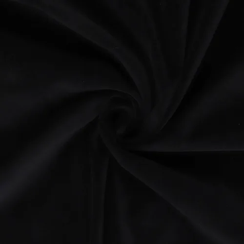 Vista 2 de Mook Fabrics Terciopelo sólido, corte negro por yarda