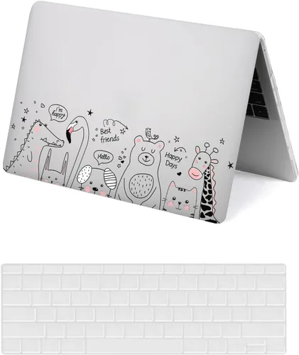 Vista 26 de Funda protectora para MacBook Air 2024 2023 de 15 pulgadas M2 M3 Retina/Touch ID A2941 A3114, carcasa rígida de plástico negro para laptop y León 801