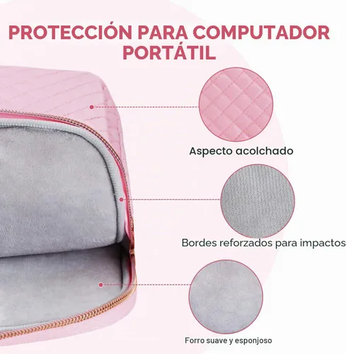 Vista 7 de Funda para laptop para mujeres y hombres, bolsa de mensajero Rosa