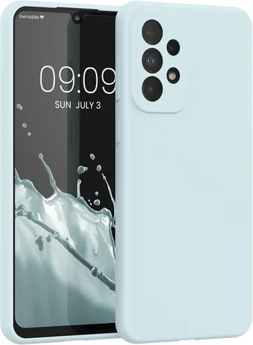 Vista 23 de kwmobile Funda Compatible con Samsung Galaxy A14 5G - Funda de teléfono de TPU y silicona con acabado suave - Verde Lima