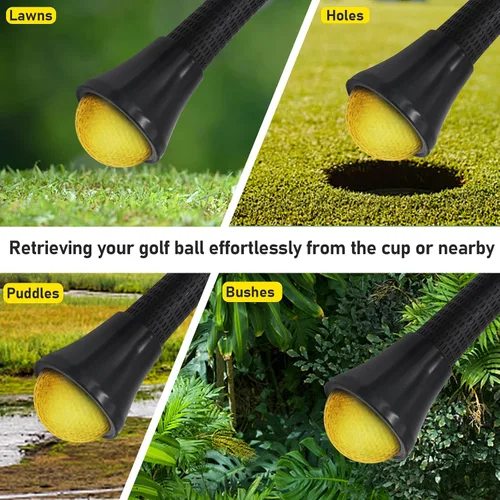 Vista 6 de Recuperador de pelotas de golf, 4 piezas de ventosa para agarre de putter, herramienta de recogida duradera para el extremo del putter