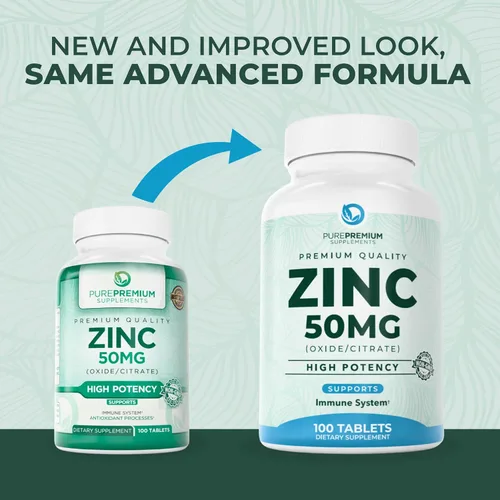 Vista 5 de PurePremium Zinc 50mg – Suplementos de zinc de apoyo inmunológico para hombres y mujeres – Vitamina citrato de zinc / óxido para adultos