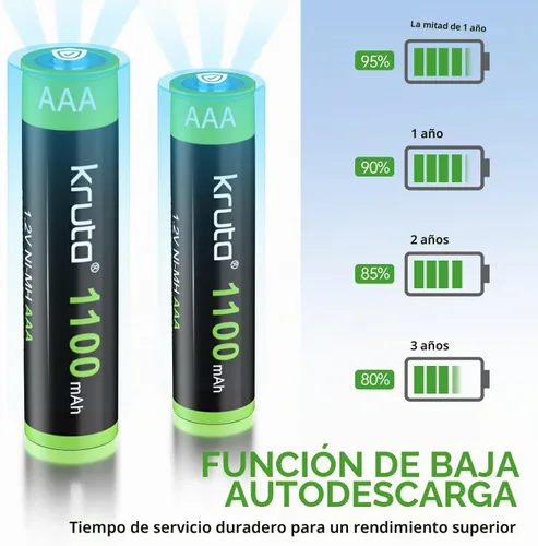 Vista 8 de Luces solares AAA 1100 mAh de alta capacidad 1.2 V Ni-MH recargable AAA batería solar para luces solares al aire libre, cadena de luces de batería