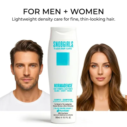 Vista 2 de SNOB GIRLS Champú biotina para cabello fino y adelgazante, voluminizador, fortalecimiento y densidad, fórmula vegana con aceite de argán, NORMADENSE