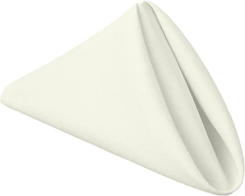 Vista 9 de Pomp Servilleta de tela de poliéster beige de 17 x 17 pulgadas (paquete de 12) Tela de fácil cuidado resistente a las arrugas y a las manchas