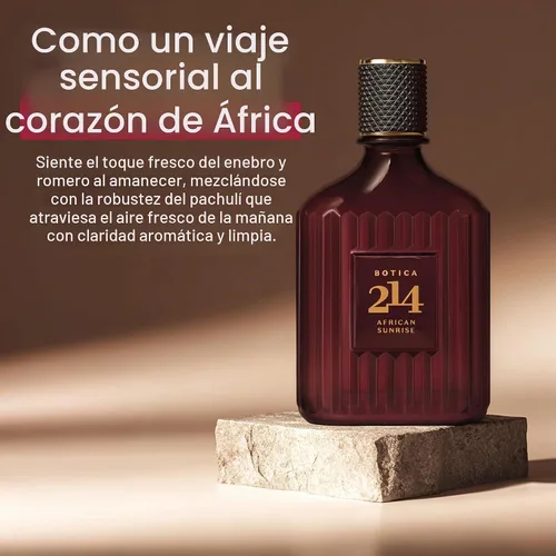 Vista 2 de O BOTICARIO Botica 214 African Sunrise - Perfume para hombre, 3 onzas