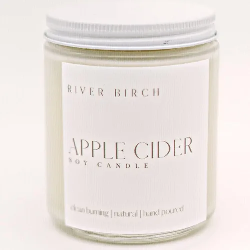 Vista 8 de River Birch Candles - Vela perfumada de almendra y miel Velas en tarro de ámbar de soja de primera calidad, totalmente naturales, no tóxicas, 8.5