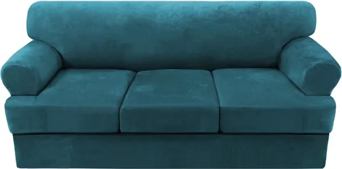 Vista 36 de H.VERSAILTEX Funda para sofá de 2 piezas, fundas para sillón con cojines en forma de T, funda para sofá de terciopelo grueso, protector de muebles