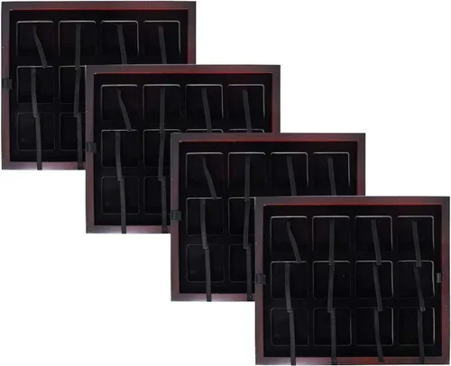 Vista 9 de Caja de exhibición de monedas de dos bandejas para cápsulas, certificadas, estilo losa o monedas de desafío, sin bandejas