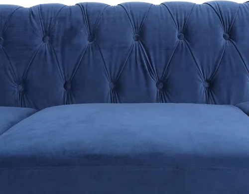 Vista 6 de ONCIN Sofá Chesterfield de terciopelo, moderno sofá de 3 plazas copetudo de 84 pulgadas con brazos de desplazamiento y patas de madera para sala