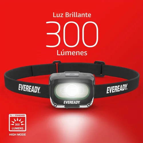 Vista 6 de Eveready Linterna frontal recargable LED, faro resistente al agua para exteriores, camping y luz de trabajo mecánico
