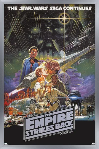 Vista 11 de Trends International Star Wars: The Empire Strikes Back - Póster de pared de una hoja, 14.725 x 22.375 pulgadas, versión enmarcada de madera