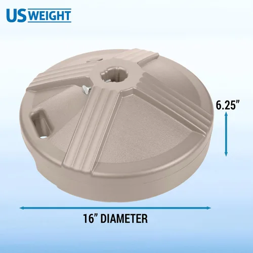 Vista 2 de US Weight Base de sombrilla duradera de 50 libras diseñada para ser utilizada con una mesa de patio
