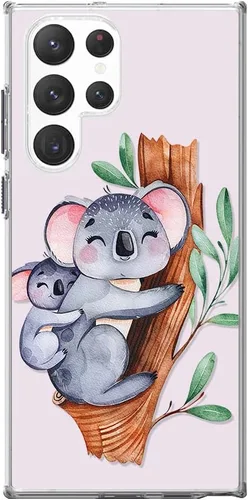 Vista 3 de Blingy's Funda para Samsung Galaxy S23 Ultra, lindo diseño de oso koala divertido estilo animal de dibujos animados, funda protectora transparente