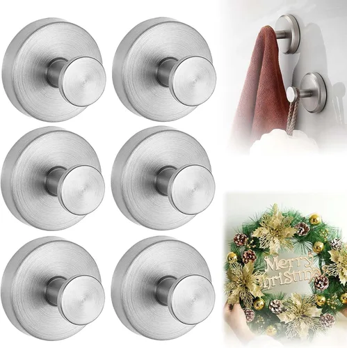 Vista 14 de Ganchos de ventosa para coronas en vidrio, ganchos de ducha mejorados sin taladro para ducha, gancho de ventosa de acero inoxidable impermeable