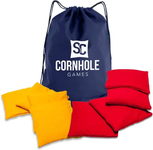 Vista 25 de Bolsas de cornhole resistentes al clima (juego de 8) - Tamaño/peso profesional de regulación (16 oz) - Uso en tableros de cornhole profesionales