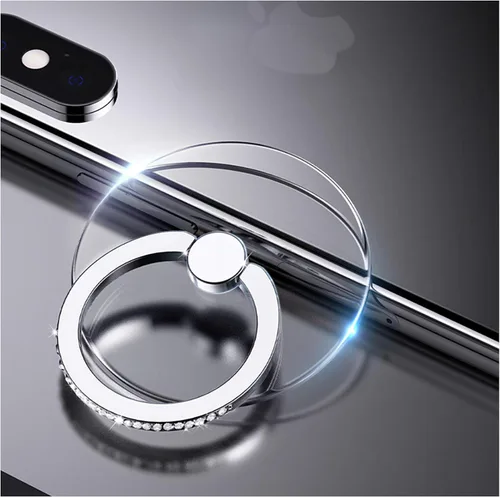 Vista 8 de Soporte transparente de anillo para teléfono celular, con sujetador de dedo y rotación de 360 grados