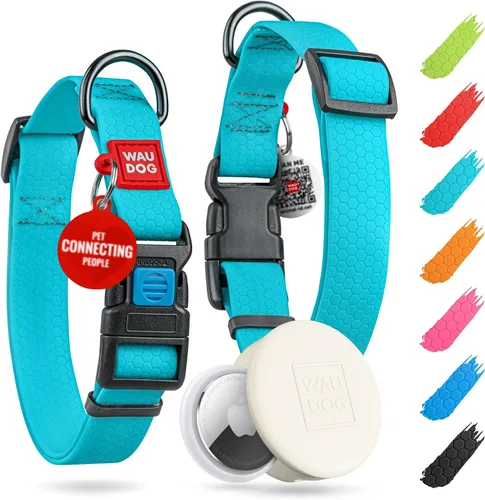 Vista 11 de WAUDOG Collar de perro impermeable – Collar ajustable para perros grandes, pequeños y medianos – Collares resistentes con cierre de metal duradero