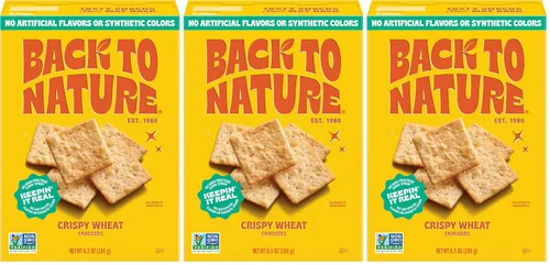 Vista 9 de Back to Nature Galletas crujientes de trigo, aperitivo a base de plantas sin OMG, 1 paquete