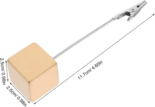 Vista 2 de 10pcs Metallic Cube Base Photo Display Clips with Alligator Clasp, Desk Memo Holders for Office Paper Notes, Table Number and Name Card Stand, Paper