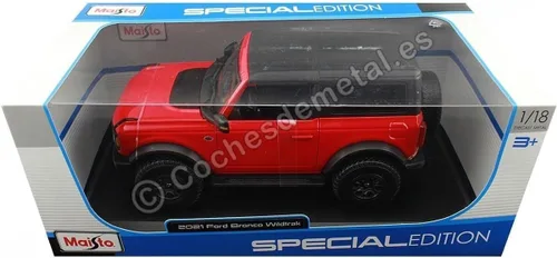 Vista 8 de Maisto 1:18 Edición Especial 2021 Ford Bronco Wildtrak 2 puertas