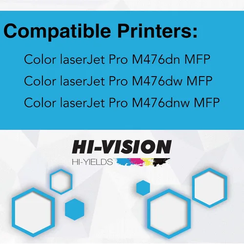 Vista 3 de Cartucho de tóner de repuesto compatible para HP CF380A (negro, cian, magenta, amarillo, 4 unidades)