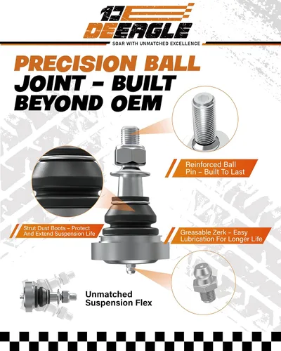 Vista 2 de DEEAGLE Brazos de control superiores F150 de 2-4 pulgadas, brazo de control delantero tubular para F150 2004-2020, UCA con rótula engrasable, brazo