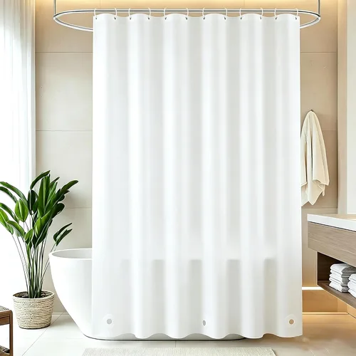 Vista 13 de UFRIDAY Cortina de ducha para casa rodante, 36 x 72 pulgadas, cortina de ducha de plástico impermeable PEVA transparente para el hogar, resistente