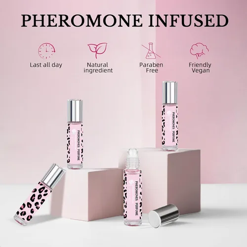 Vista 2 de Perfumes con feromonas para mujeres, aceite de perfume roll on de larga duración 0.34 fl.oz (10ml)