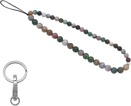 Vista 15 de C&L Accessories - Colgante con cuentas para teléfono celular, correa de muñeca, piedra preciosa natural hecha a mano