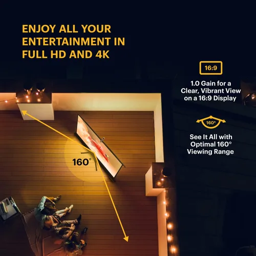 Vista 3 de KODAK - Pantalla de proyector de 60 pulgadas, soporte para trípode, extraíble, 16:9