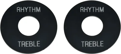 Vista 6 de KAISH 2 unids negro con letra dorada LP interruptor de palanca de guitarra placa de ritmo agudos anillo para Les Paul