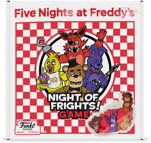 Vista 2 de Funko Games Five Nights at Freddy's Night of Frights! Juego de mesa Incluye 4 figuras esculpidas 2-4 jugadores, a partir de 8 años