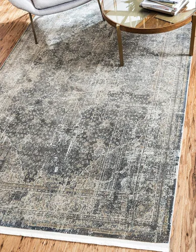 Vista 2 de Unique Loom Baracoa Collection - Alfombra de área La Cabana (2' 2" x 3' 1", gris humo/marrón)