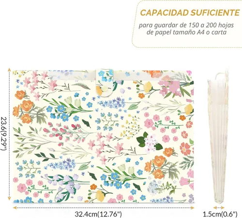 Vista 7 de SKYDUE Carpeta de archivos expandible con 5 bolsillos, organizador de archivos de acordeón, organizador portátil de documentos de papel de recibo