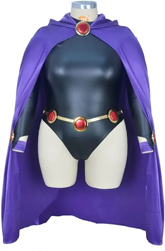 Vista 6 de miccostumes Disfraz de mujer mágica para cosplay, conjunto completo con capa morada con capucha