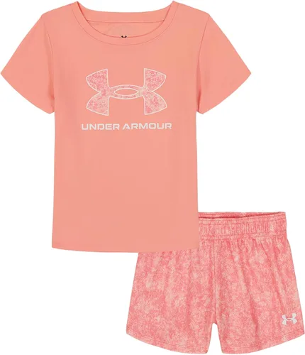 Vista 46 de Under Armour Conjunto de camiseta y pantalones cortos de manga corta de 2 piezas para niña Soft Fabric for Everyday Comfort, Breathable, Lightweight