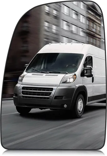Vista 7 de 1 par de espejos laterales de vidrio para Ram Promaster 2014-2021 1500 2500 3500 Espejo retrovisor calefactable con placa de respaldo de repuesto
