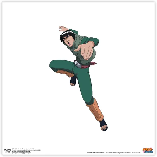 Vista 10 de Trends International Gallery Pops Naruto Shippuden - Arte de pared de Might Guy, versión enmarcada negra, 12 x 12 pulgadas Versión con marco negro