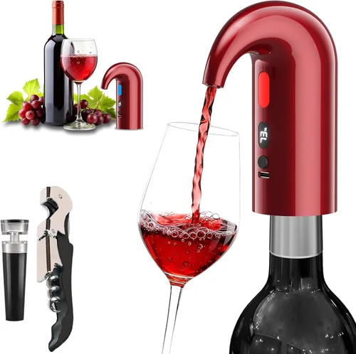 Vista 12 de Aireador eléctrico de vino, bomba dispensadora de vino, vertedor automático de vino, decantador de vino instantáneo, oxigenador de vino de un toque