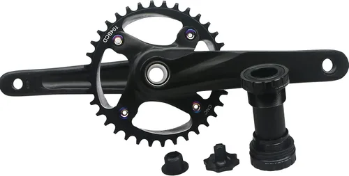 Vista 10 de Juego de bielas de 6.693 in 30T 32T 34T 36T 38T Bicicleta de montaña de una sola velocidad Ciclismo Bicicleta de carretera Juego de brazo de manivela