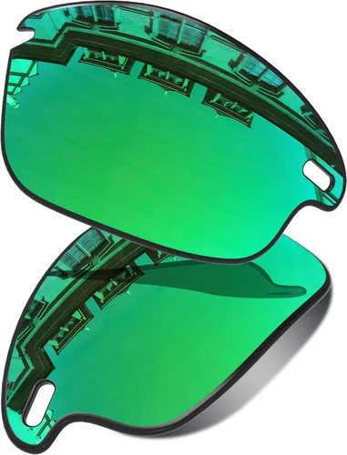 Vista 23 de Lenses Replacement for Oakley Fast Jacket OO9097 71mm Sunglass - Confirm Fit Scratch Resistant Abrigo de espejo negro polarizado